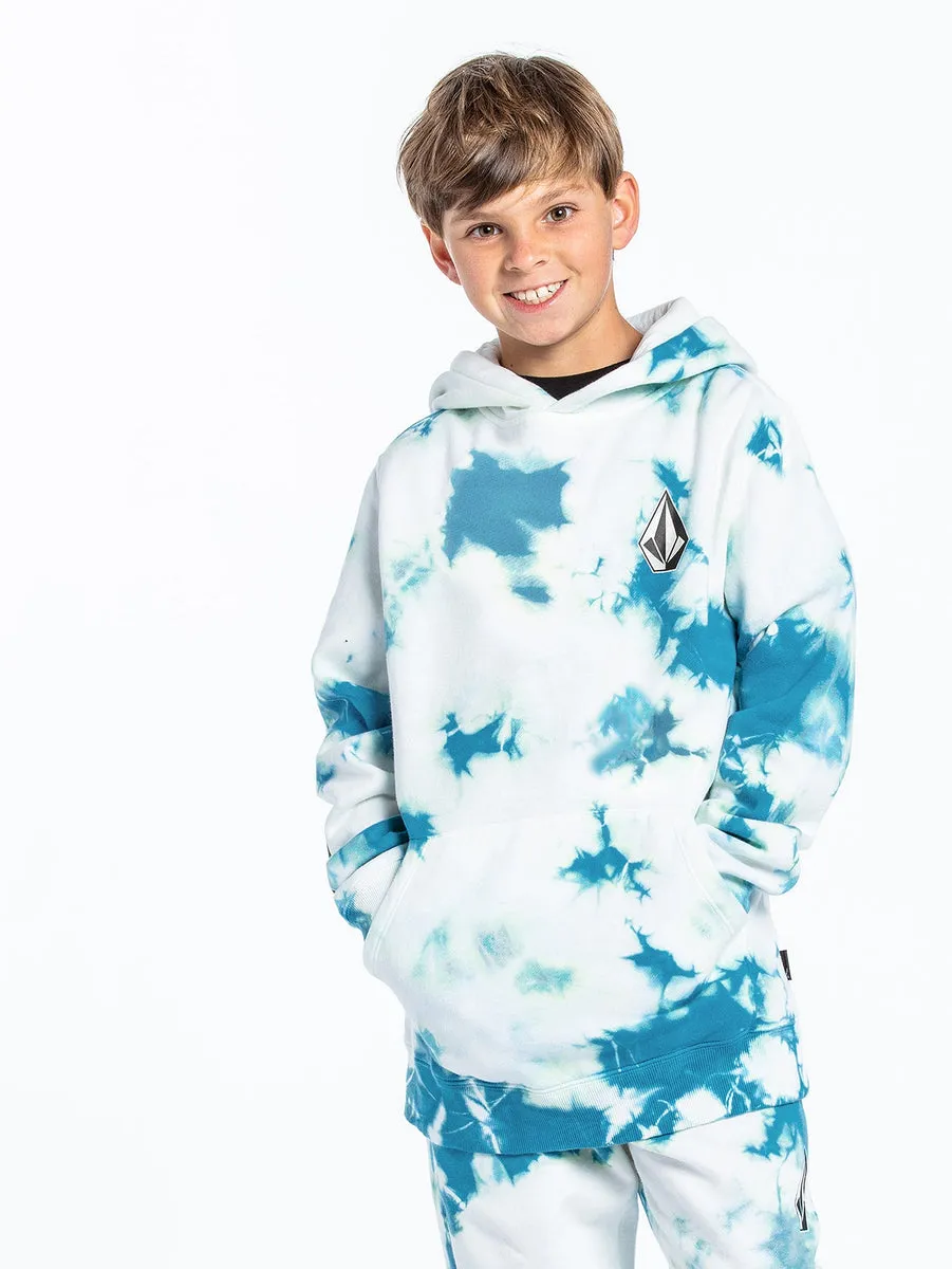 Iconic Stone Hoodie - LIME TIE DYE - (BOYS)