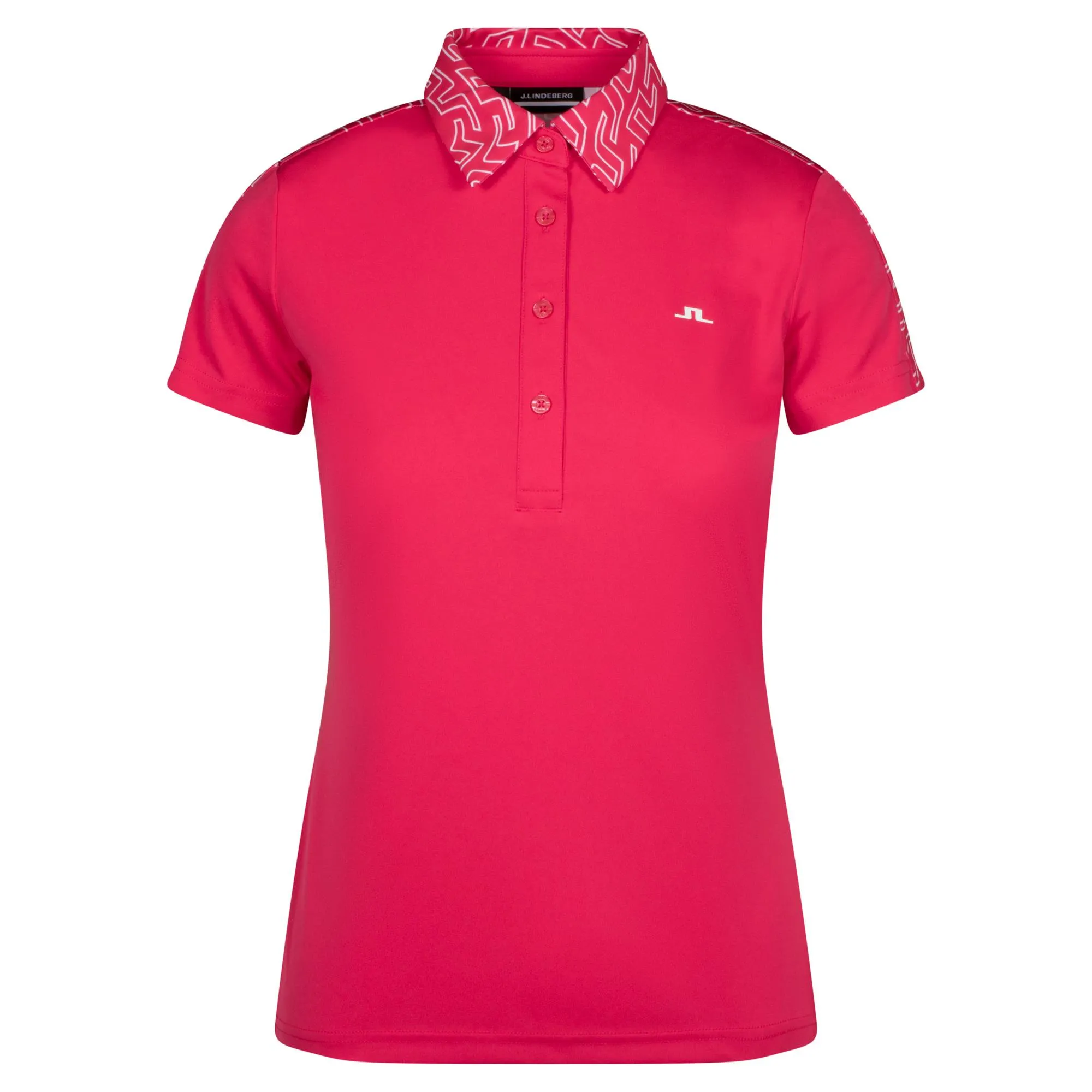 J Lindeberg Cara Ladies Golf Polo Shirt Azalea Outline Bridge