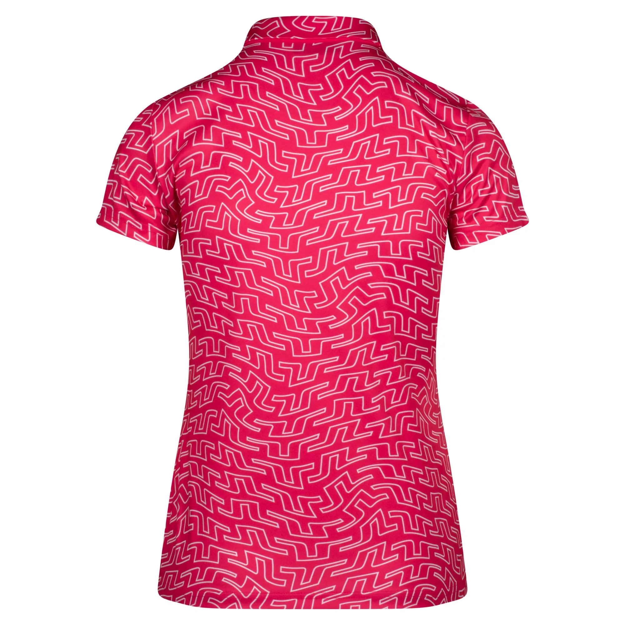 J Lindeberg Cara Ladies Golf Polo Shirt Azalea Outline Bridge