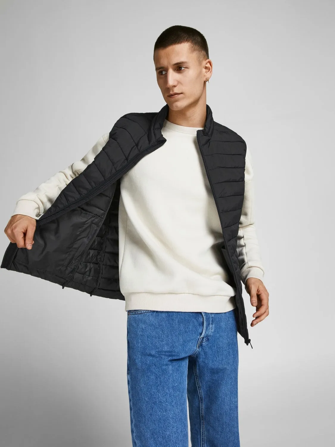 Jack & Jones Mens 'JJERECYCLE' Puffer Gilet/ Bodywarmer