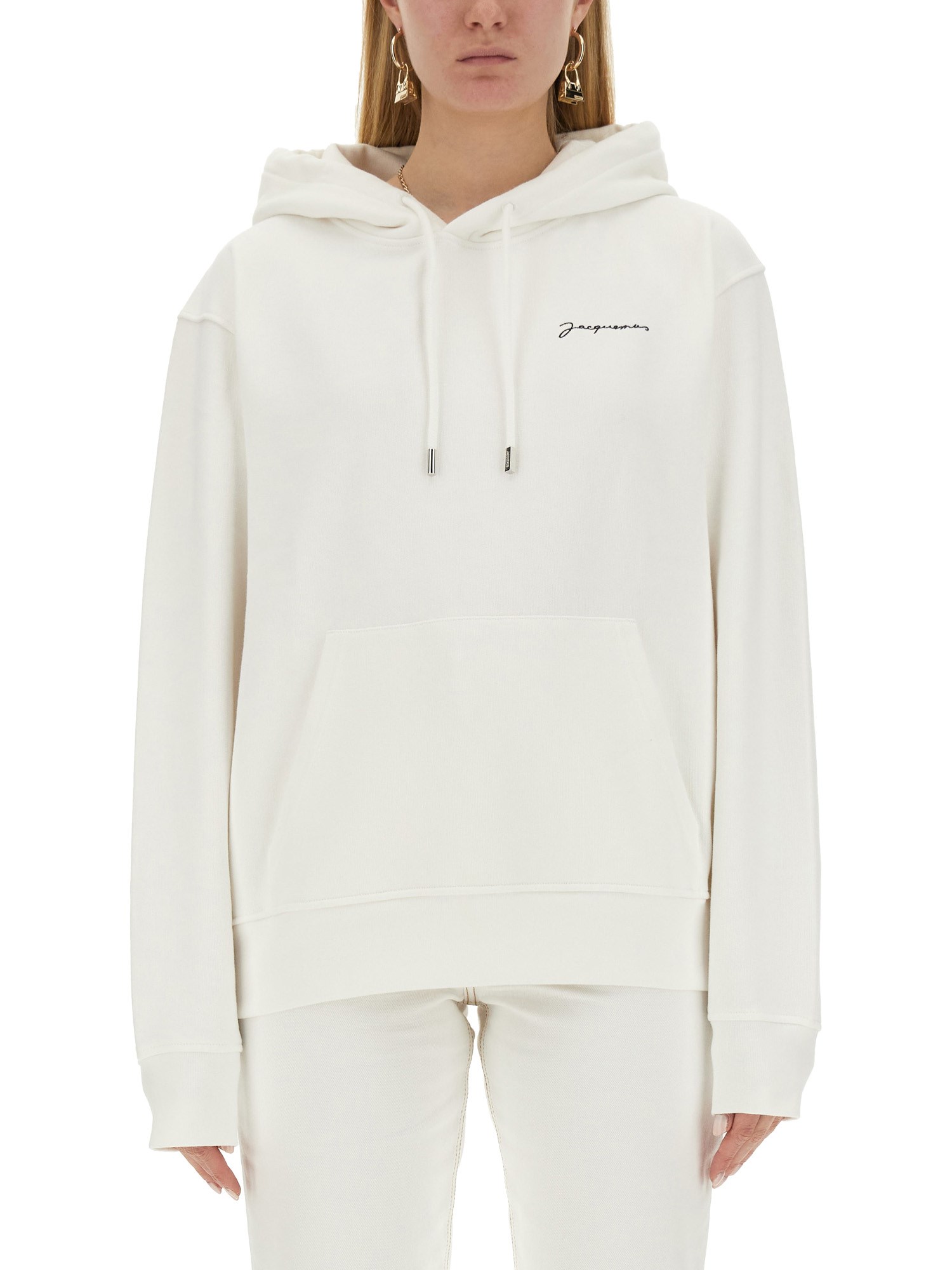 JACQUEMUS    COTTON SWEATSHIRT WITH LOGO