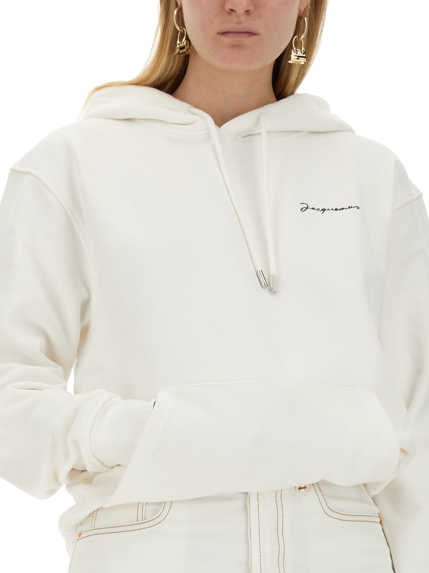 JACQUEMUS    COTTON SWEATSHIRT WITH LOGO