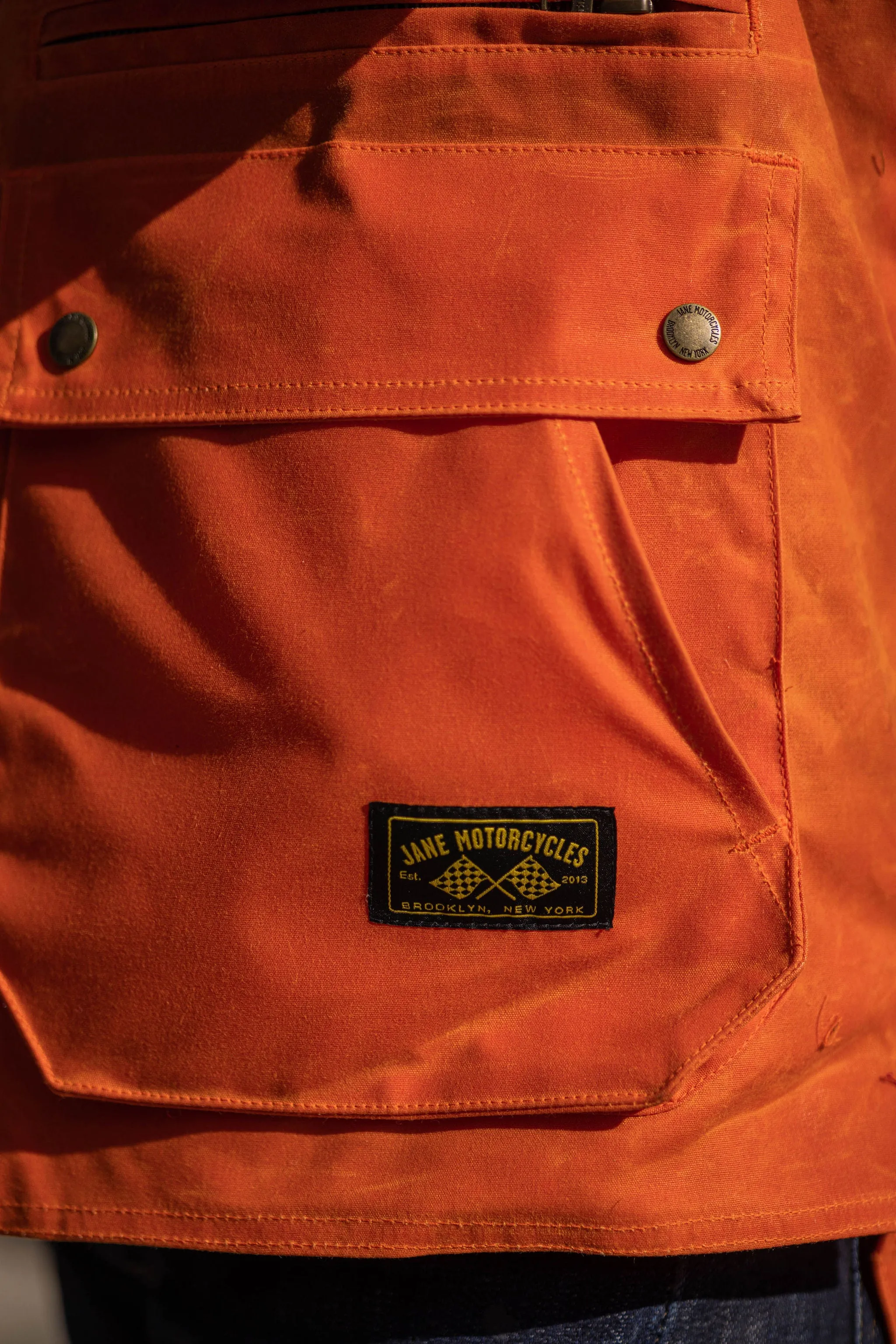 Jane Motorcycle Arctic Kingsland Parka - Waxed Orange