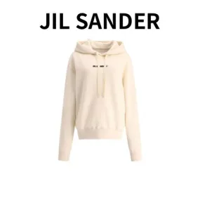 Jil Sander  |Long Sleeves Cotton Logo Hoodies & Sweatshirts