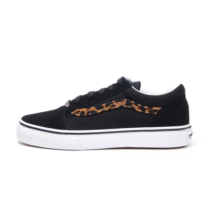 JN OLD SKOOL SNEAKERS Kid Leopard fur Black