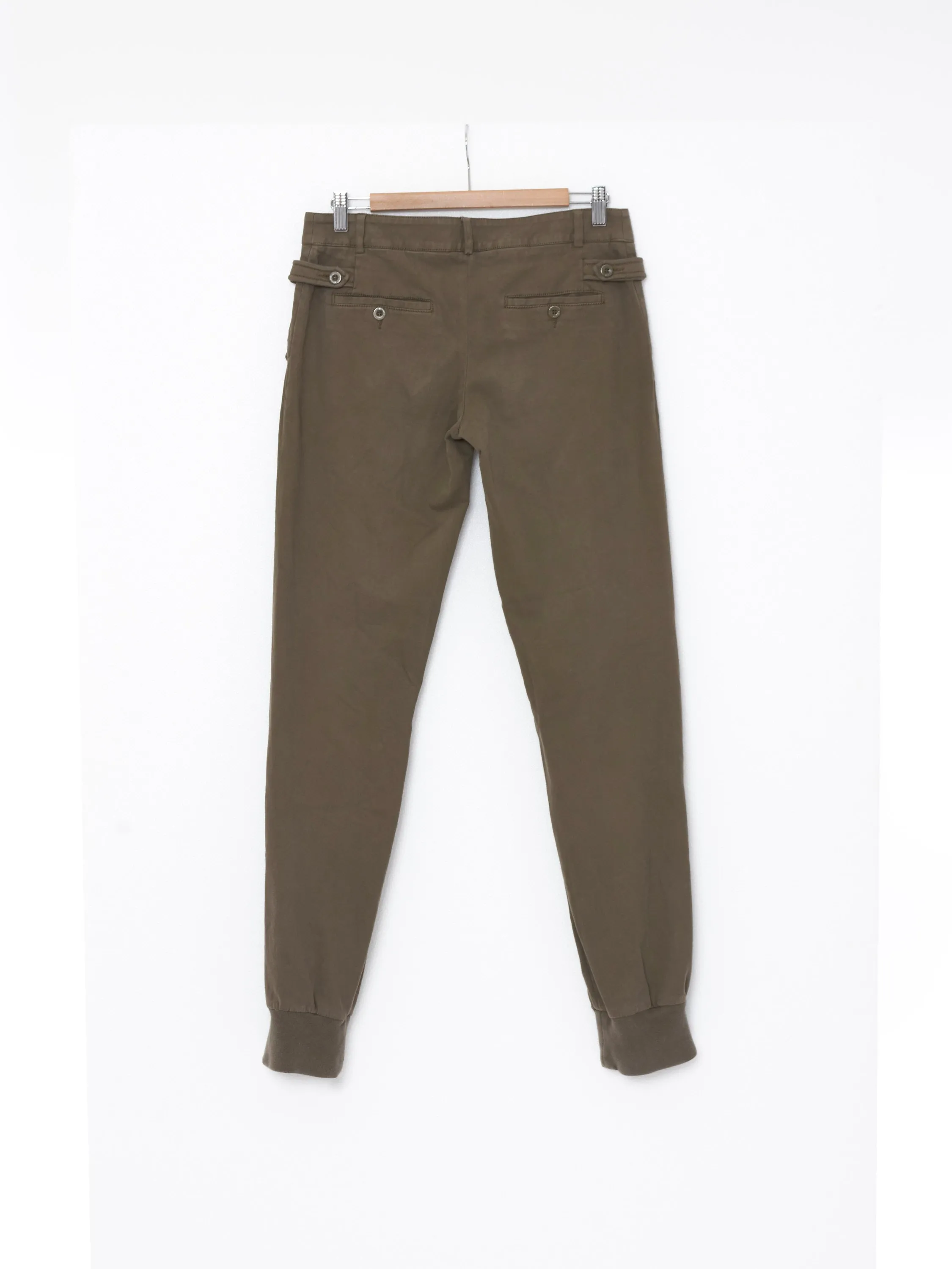 John Galliano pants in military green cotton