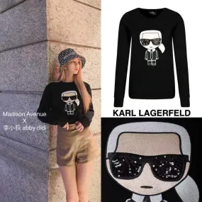 Karl Lagerfeld  |Street Style Logo Hoodies & Sweatshirts