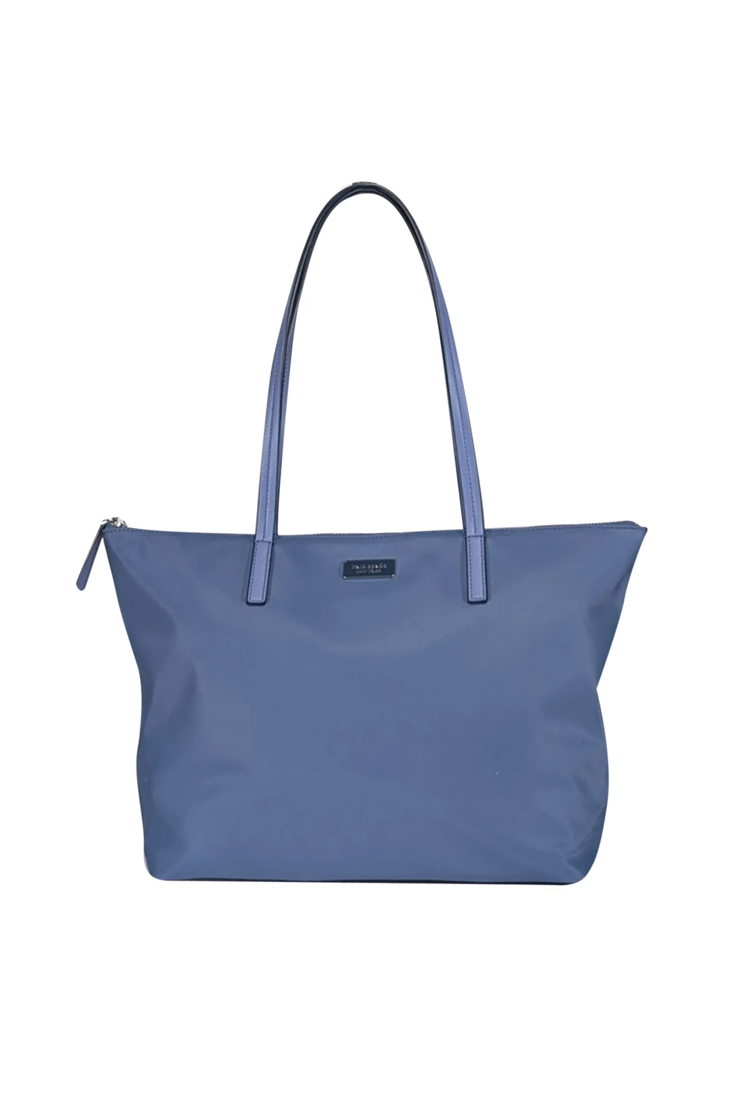 Kate Spade - Blue Hayden Tote Bag w/ Leather Trim