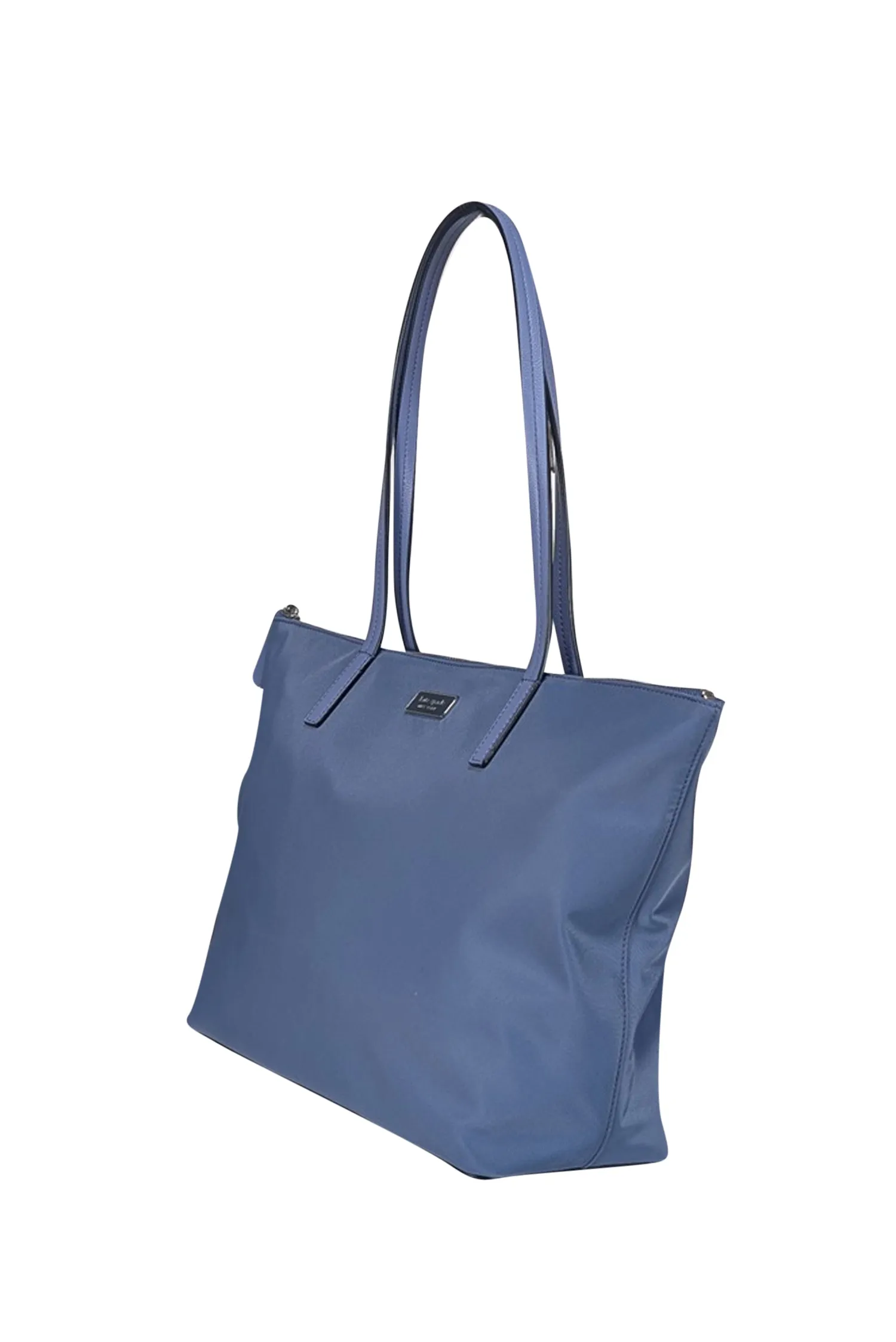 Kate Spade - Blue Hayden Tote Bag w/ Leather Trim