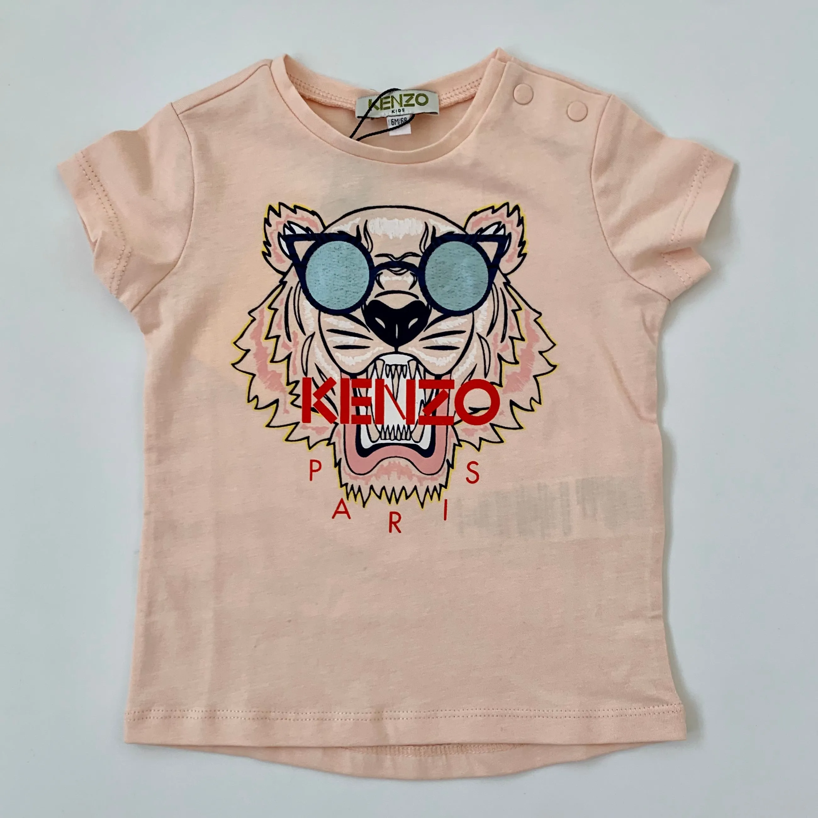 Kenzo Pink T-Shirt With Tiger Motif: 6 Months (Brand New)