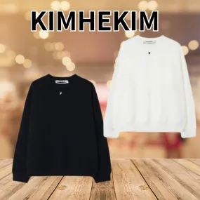 KIMHEKIM  |Crew Neck Long Sleeves Plain Cotton Logo