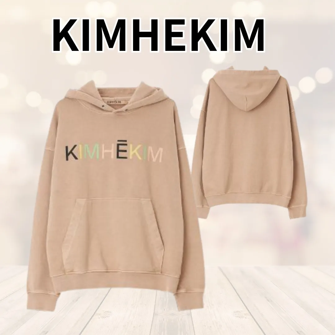 KIMHEKIM  |Unisex Long Sleeves Cotton Oversized Logo