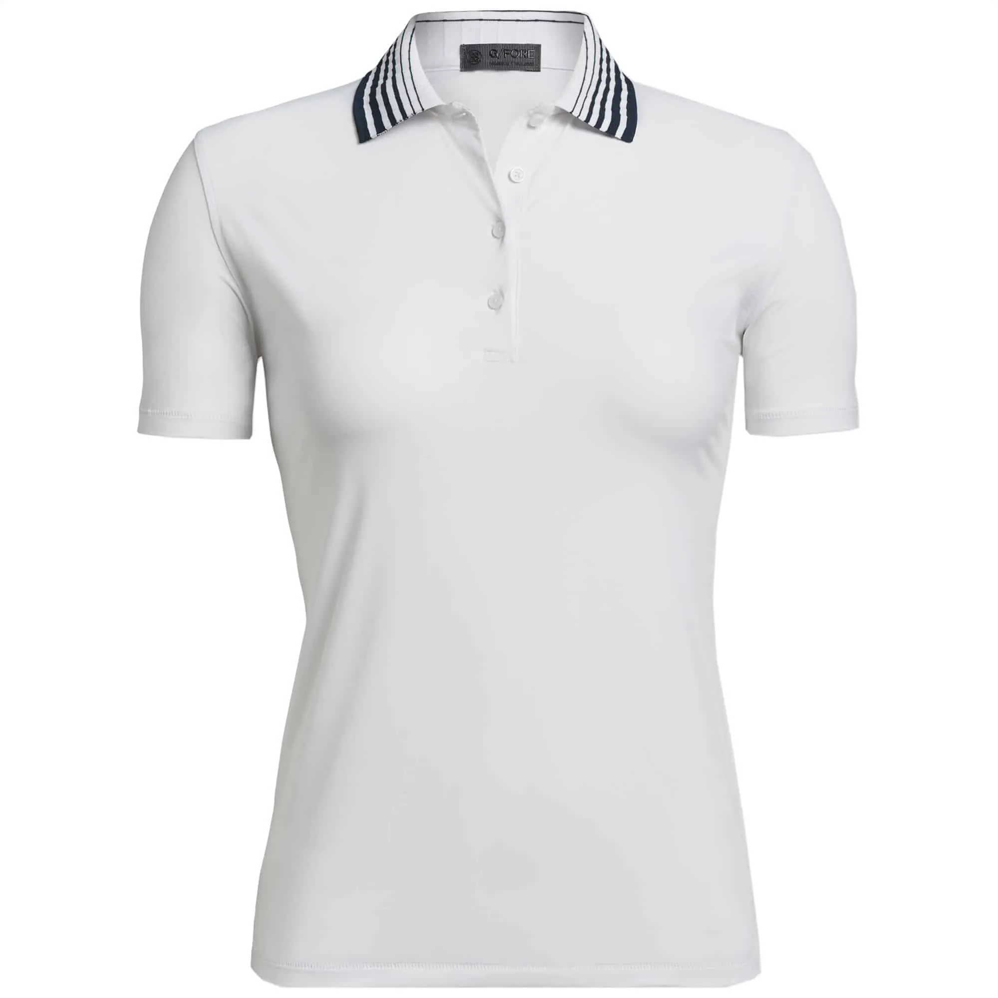 Ladies G/FORE Pleated Collar Polo Shirt Snow