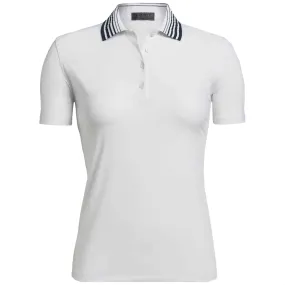 Ladies G/FORE Pleated Collar Polo Shirt Snow