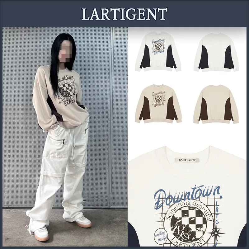 LARTIGENT  |Unisex Street Style Logo Hoodies & Sweatshirts