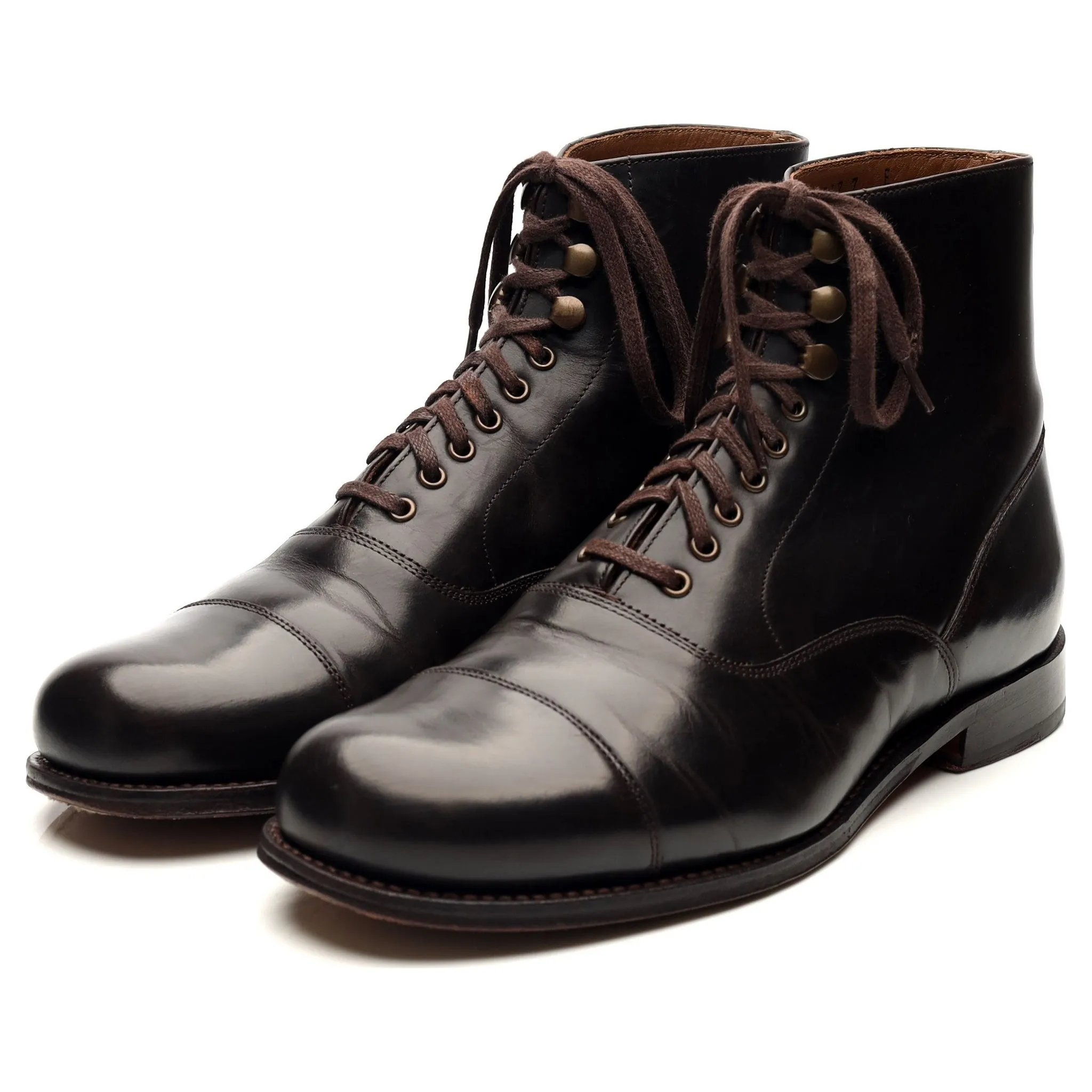 'Leander' Dark Brown Leather Boots UK 7 E