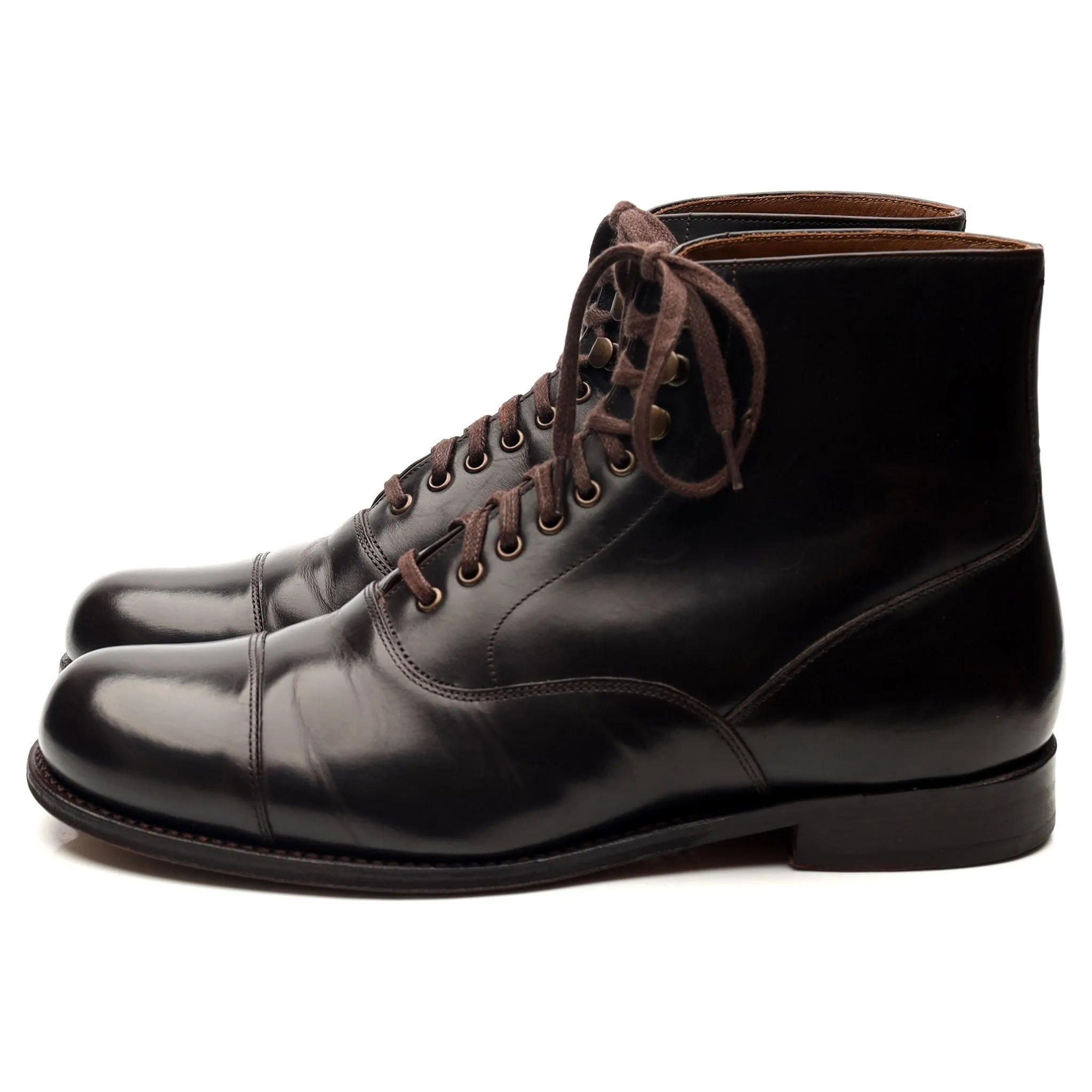 'Leander' Dark Brown Leather Boots UK 7 E