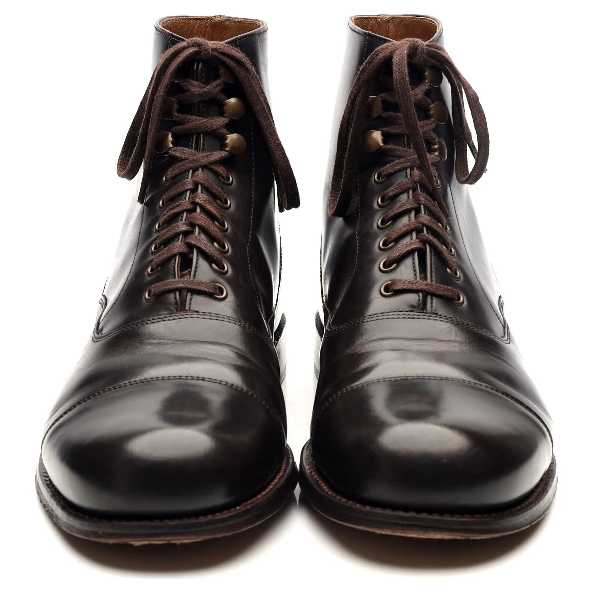 'Leander' Dark Brown Leather Boots UK 7 E