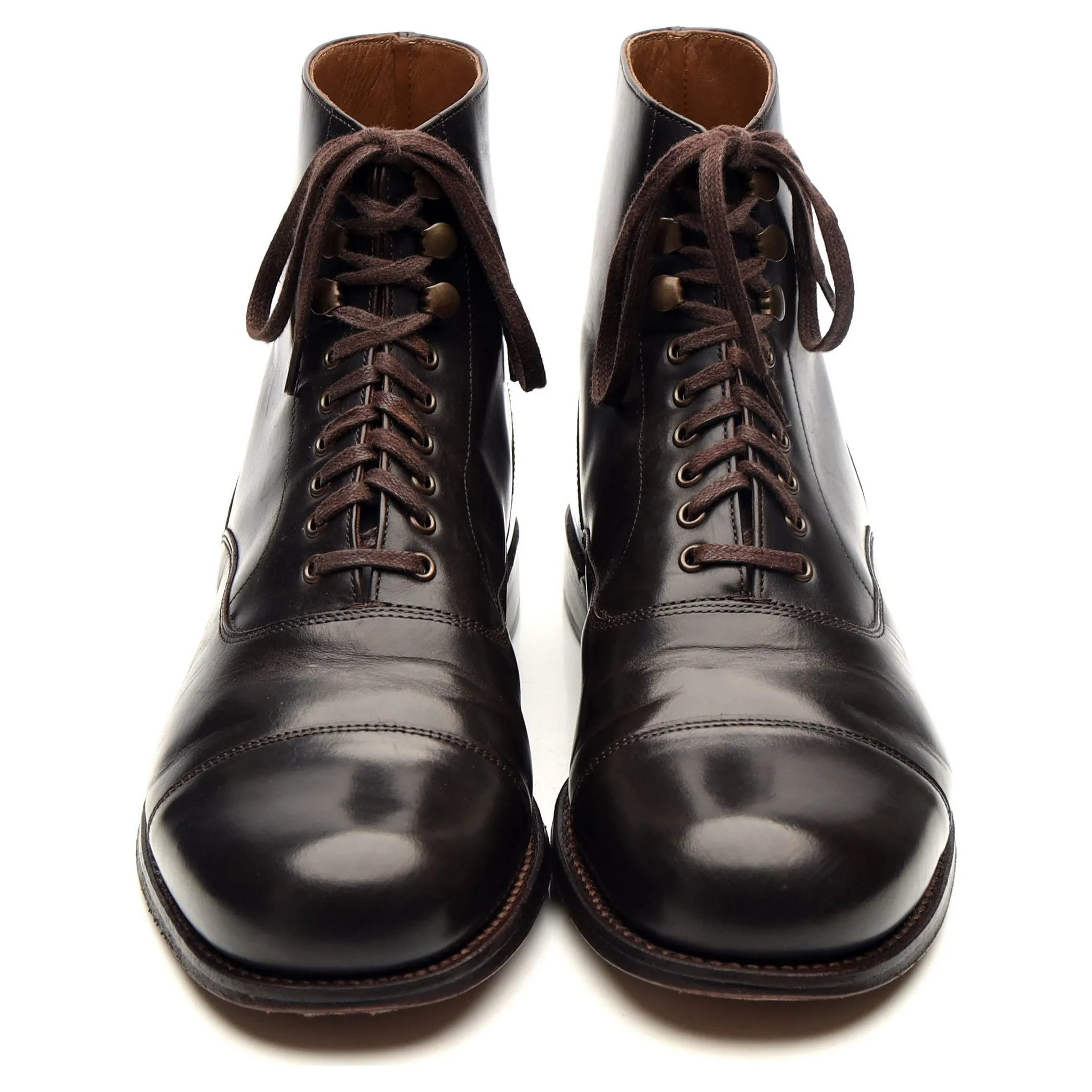 'Leander' Dark Brown Leather Boots UK 7 E