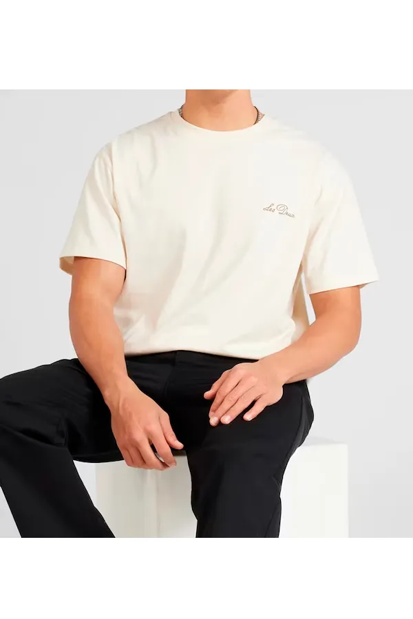 Les Deux Curved Crew Tee Ivory