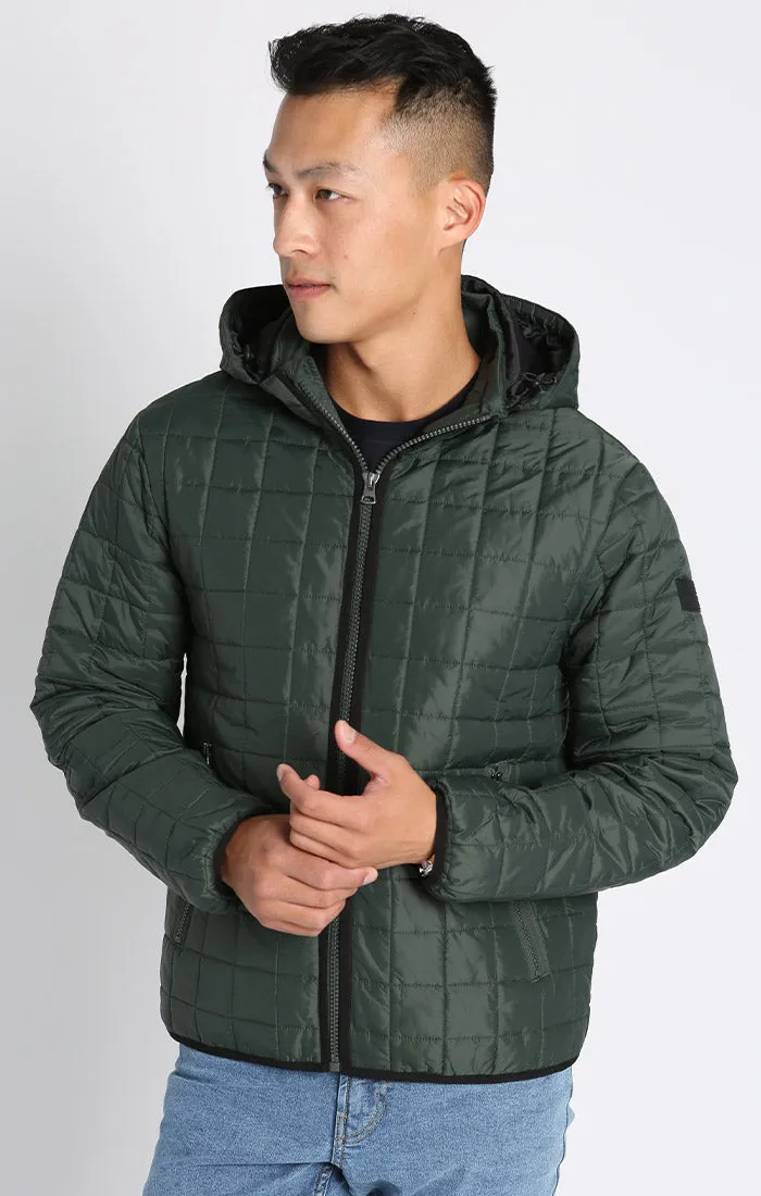 Light Quilted Hooded Puffer Jacket