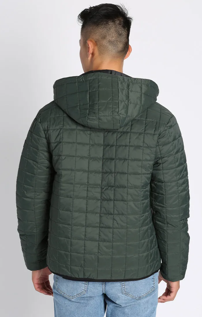 Light Quilted Hooded Puffer Jacket