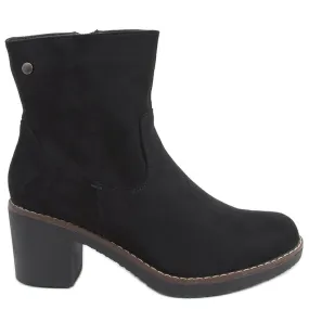 Linzi Black rubber heel boots