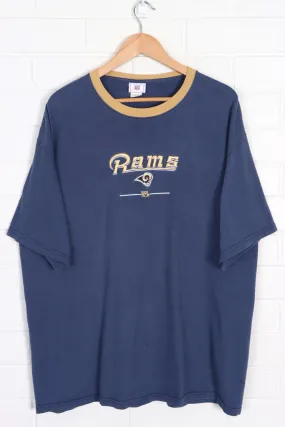 Los Angeles Rams NFL Embroidered Logo Tee (2XL)