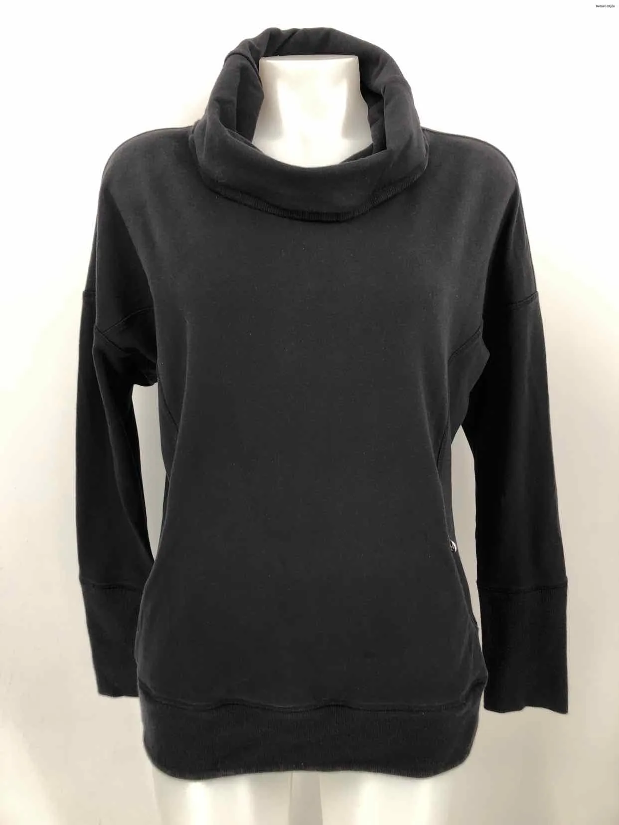 LULULEMON Black Cowl Neck Size 8  (M) Activewear Jacket