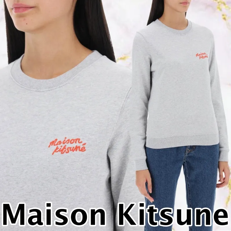 MAISON KITSUNE  |Long Sleeves Cotton Logo Hoodies & Sweatshirts