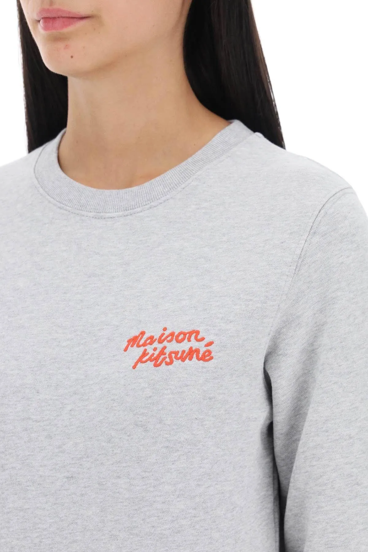 MAISON KITSUNE  |Long Sleeves Cotton Logo Hoodies & Sweatshirts