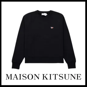 MAISON KITSUNE  |Street Style Logo Hoodies & Sweatshirts