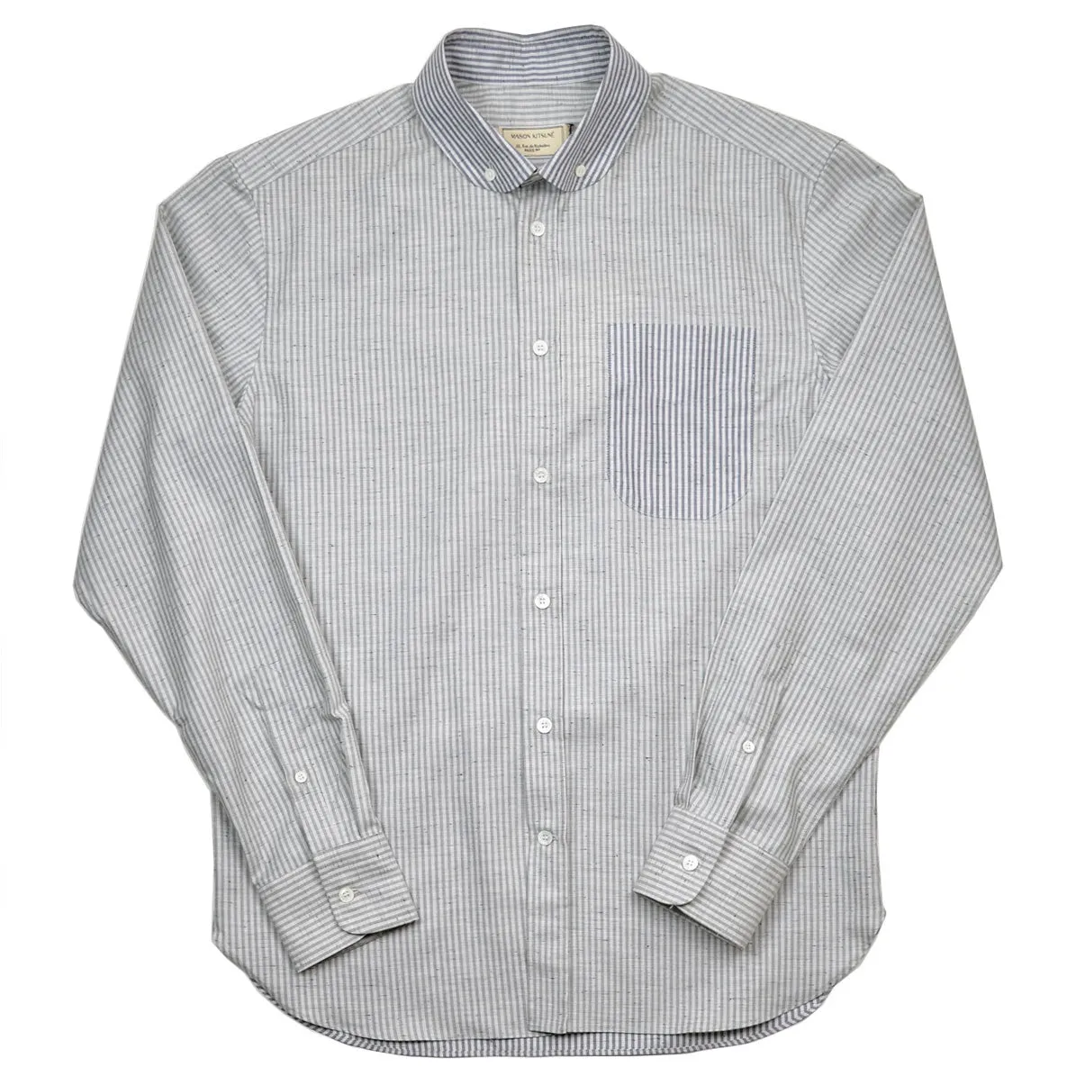 Maison Kitsuné - Irregular Stripes Dress Shirt - Grey Melange