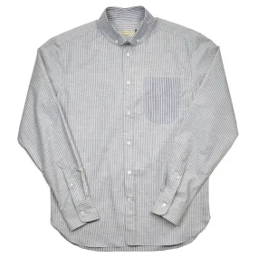 Maison Kitsuné - Irregular Stripes Dress Shirt - Grey Melange