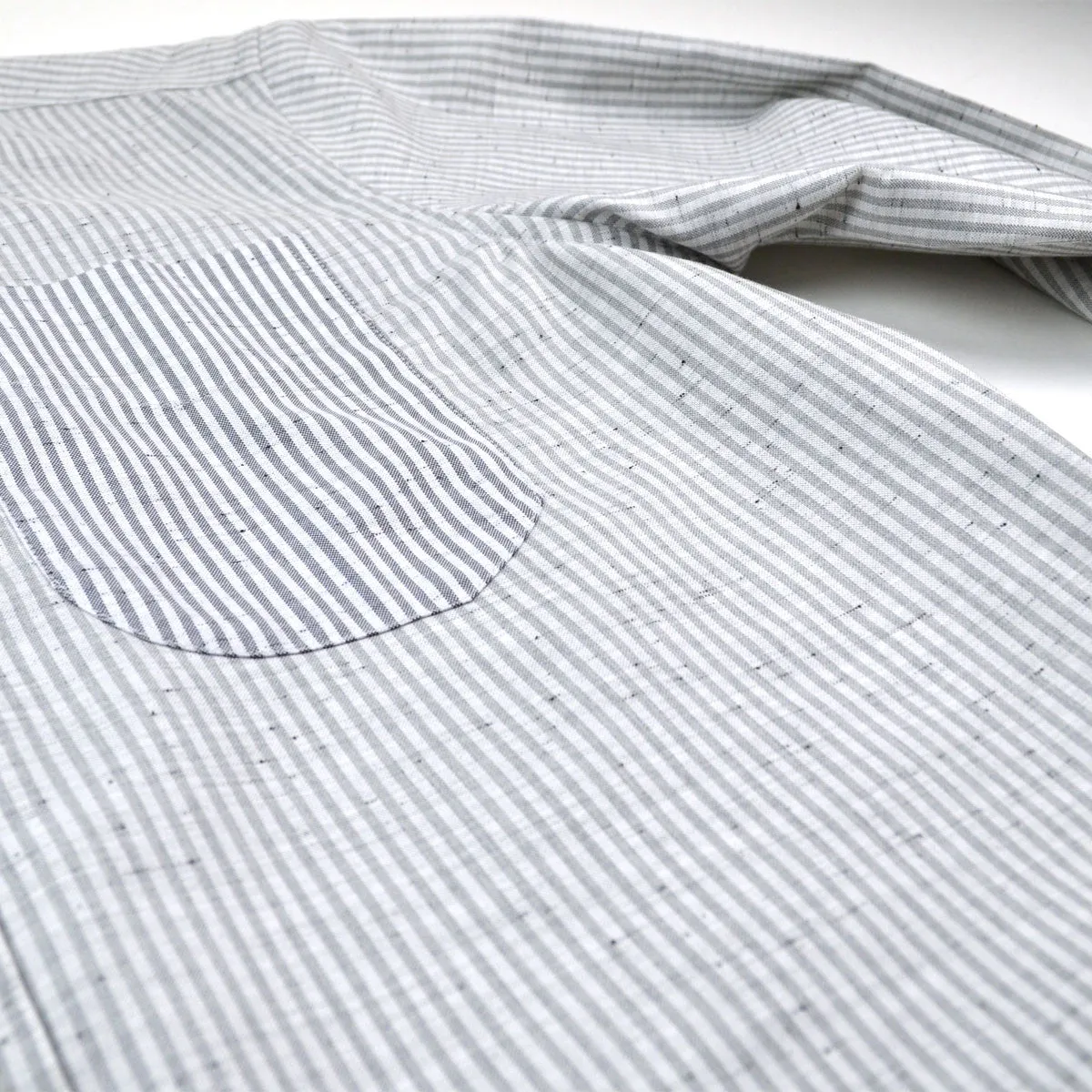 Maison Kitsuné - Irregular Stripes Dress Shirt - Grey Melange