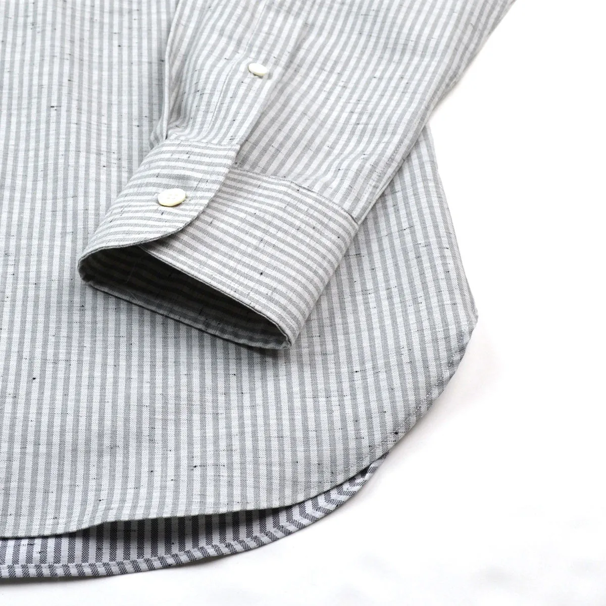 Maison Kitsuné - Irregular Stripes Dress Shirt - Grey Melange