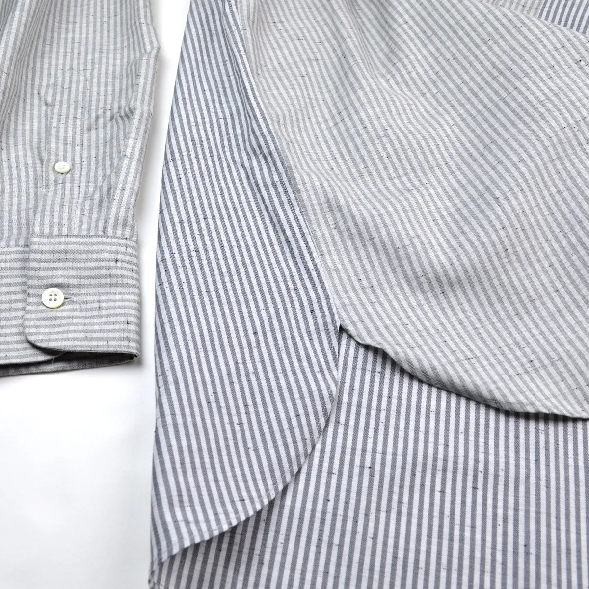 Maison Kitsuné - Irregular Stripes Dress Shirt - Grey Melange