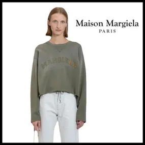 Maison Margiela  |Crew Neck Long Sleeves Logo Hoodies & Sweatshirts