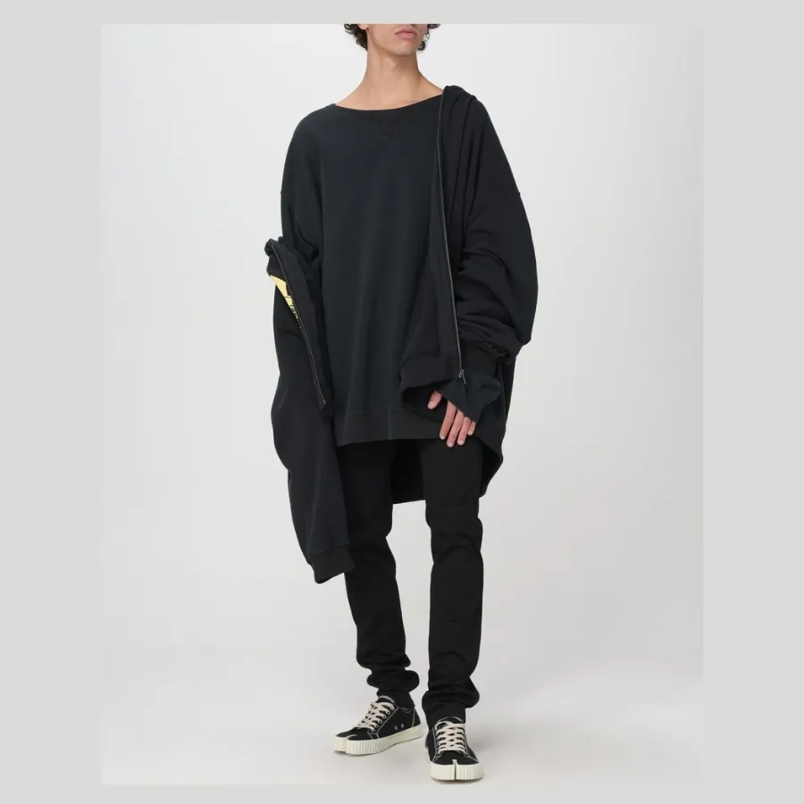 Maison Margiela  |Long Sleeves Cotton Oversized Logo Designers Hoodies