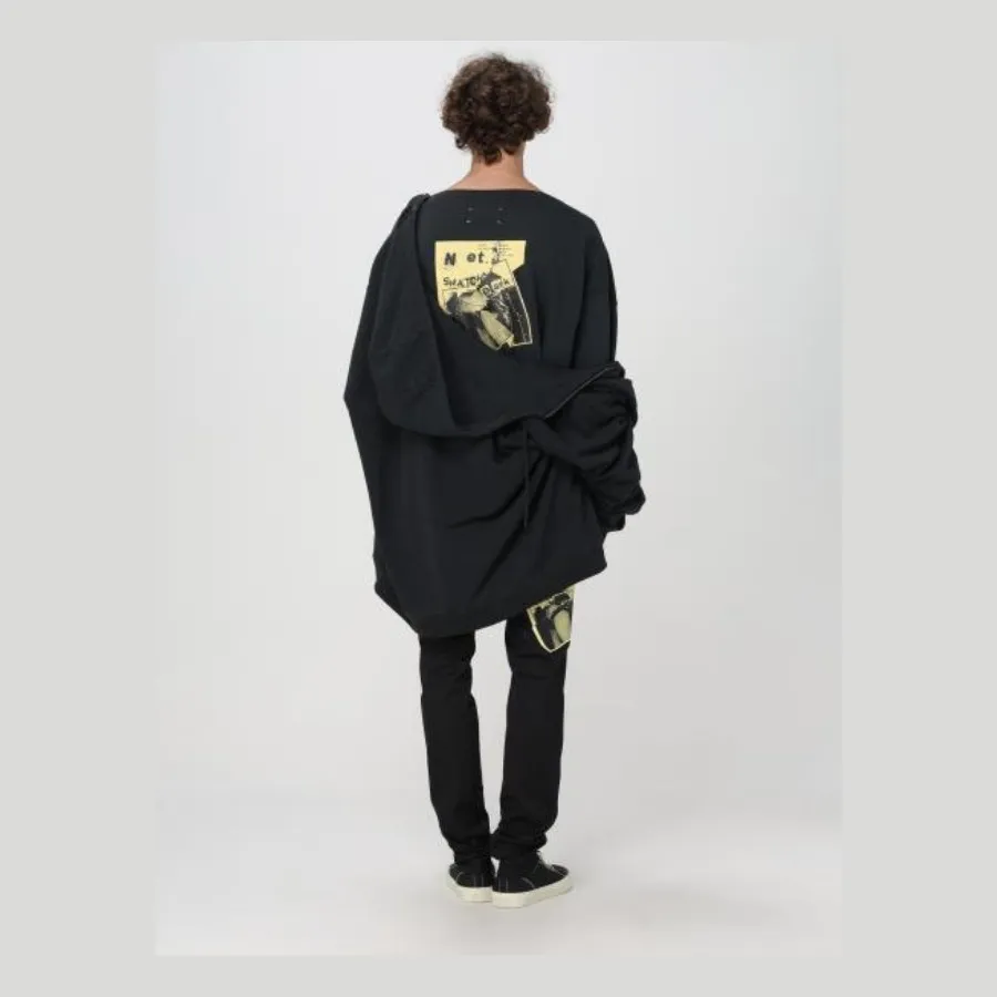 Maison Margiela  |Long Sleeves Cotton Oversized Logo Designers Hoodies