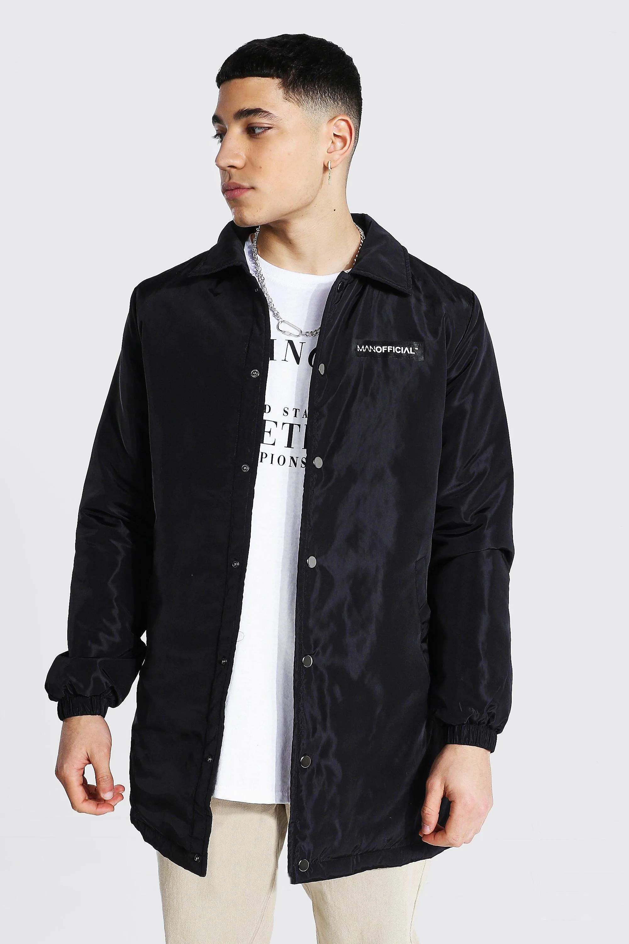 MAN Official Nylon Longline Coach Jacket