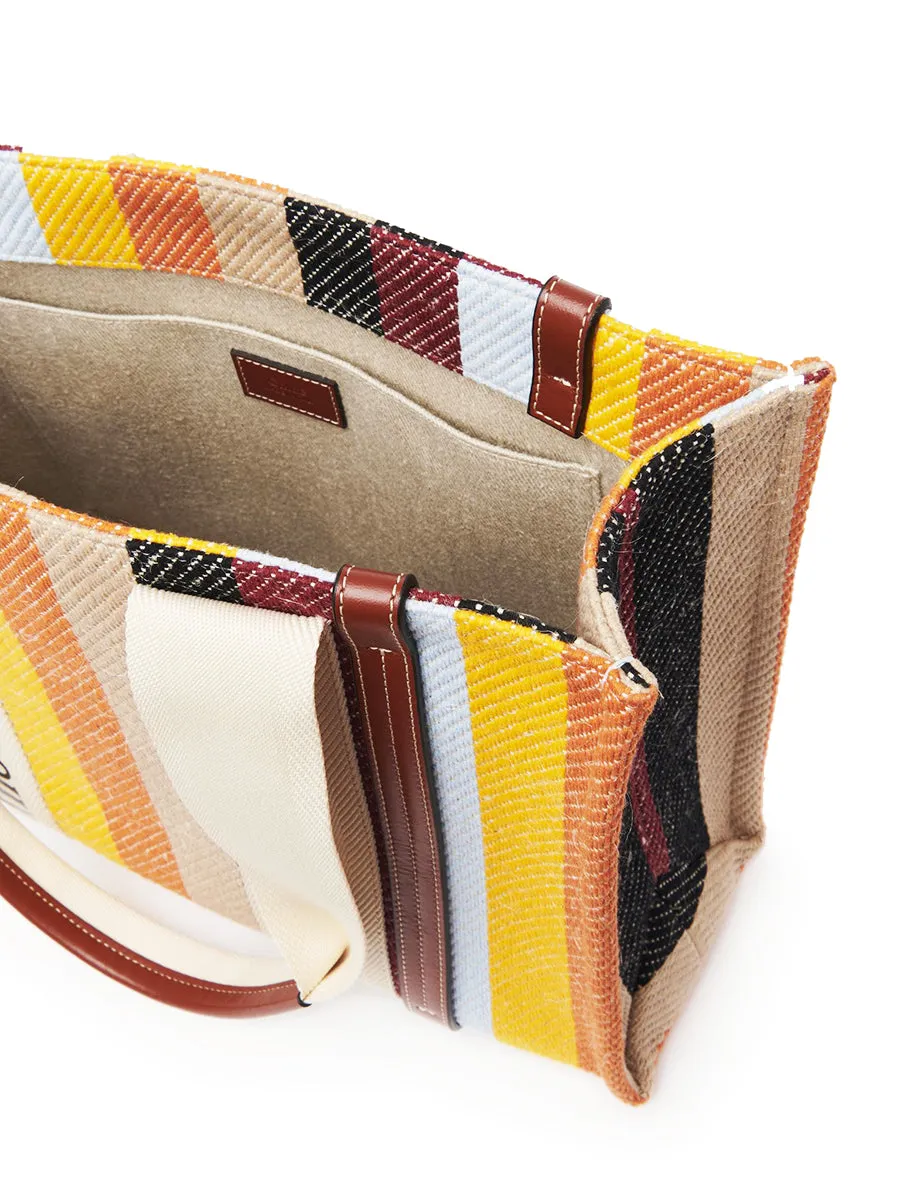 Medium Woody Tote Bag in Brown Multicolour