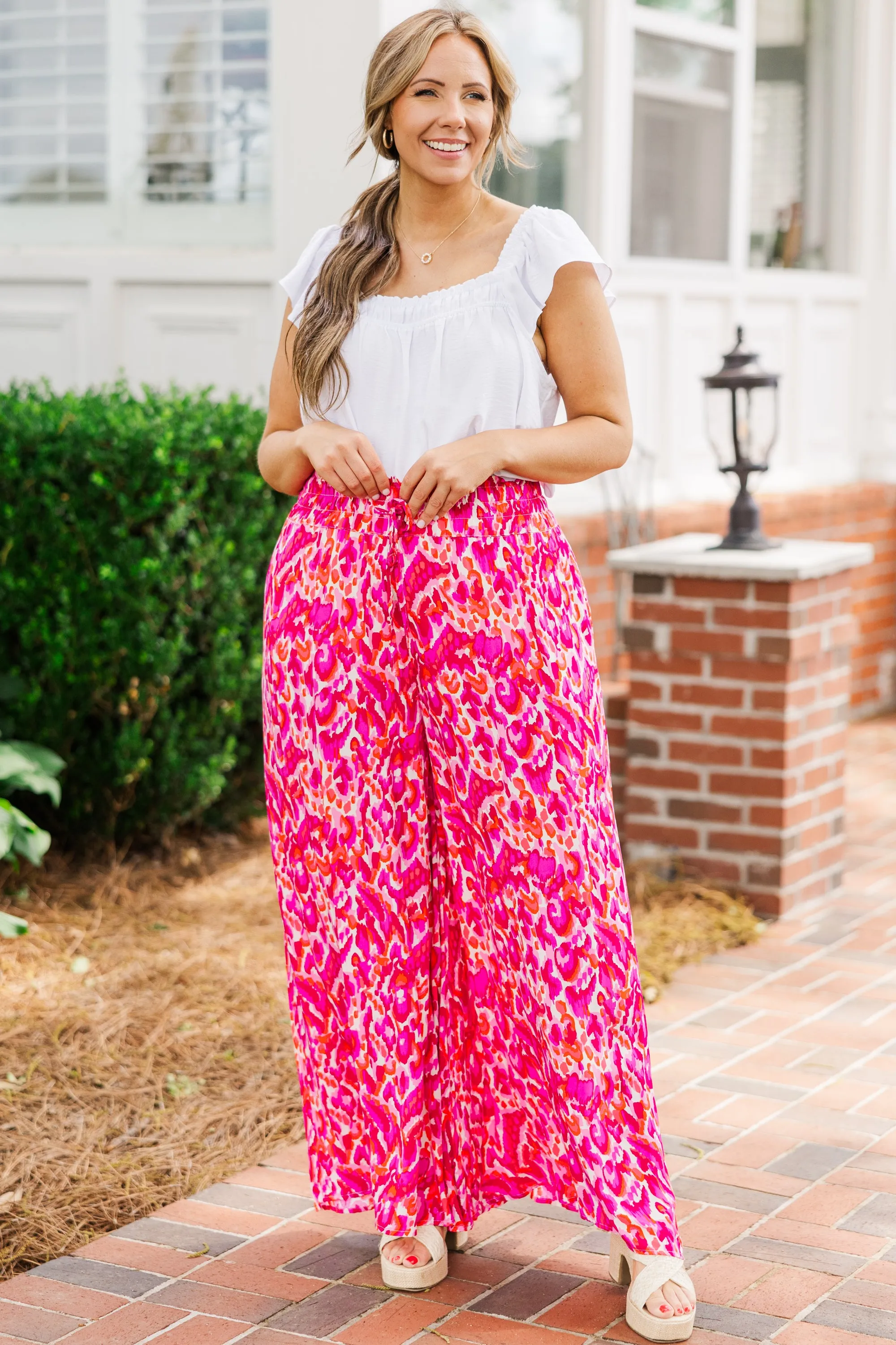 Milan Bound Pants, Magenta Mix