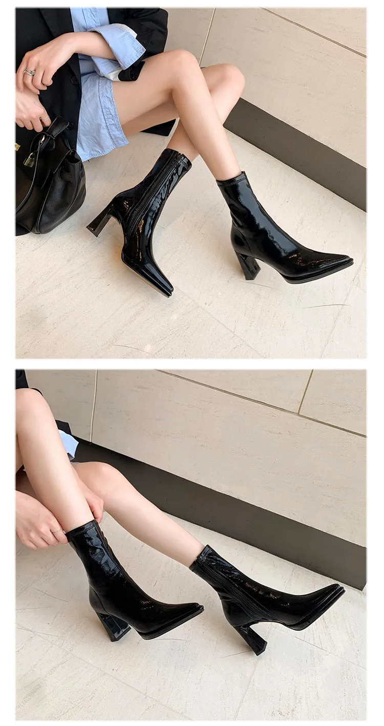 Mini Cowgirl-100 Point Ankle Heel Boots