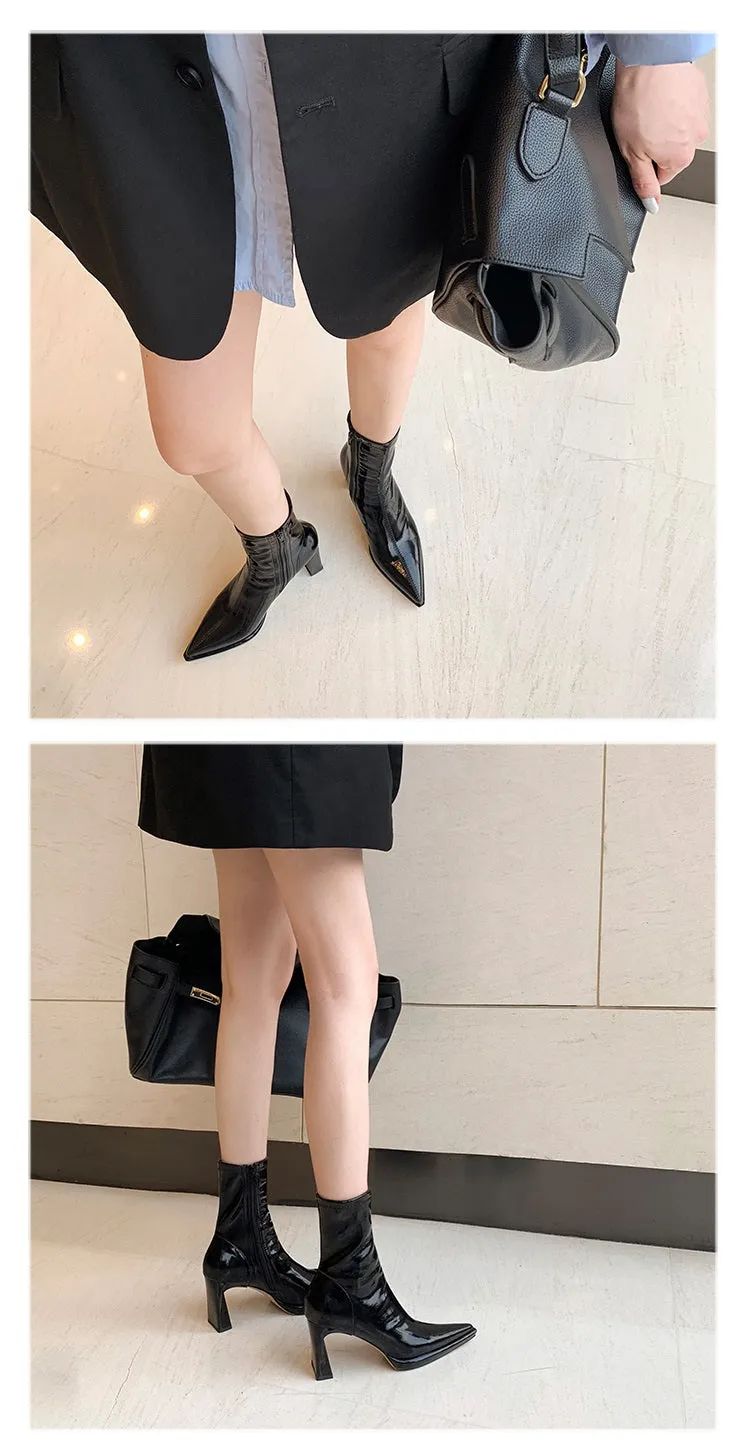 Mini Cowgirl-100 Point Ankle Heel Boots