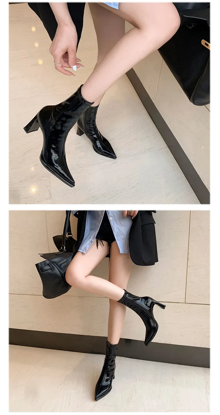 Mini Cowgirl-100 Point Ankle Heel Boots