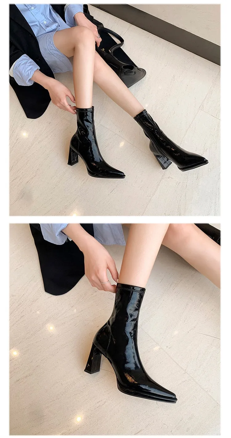 Mini Cowgirl-100 Point Ankle Heel Boots