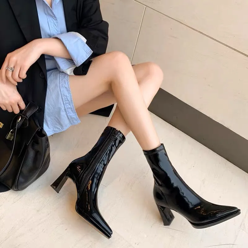 Mini Cowgirl-100 Point Ankle Heel Boots