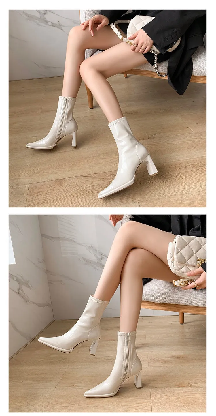 Mini Cowgirl-100 Point Ankle Heel Boots