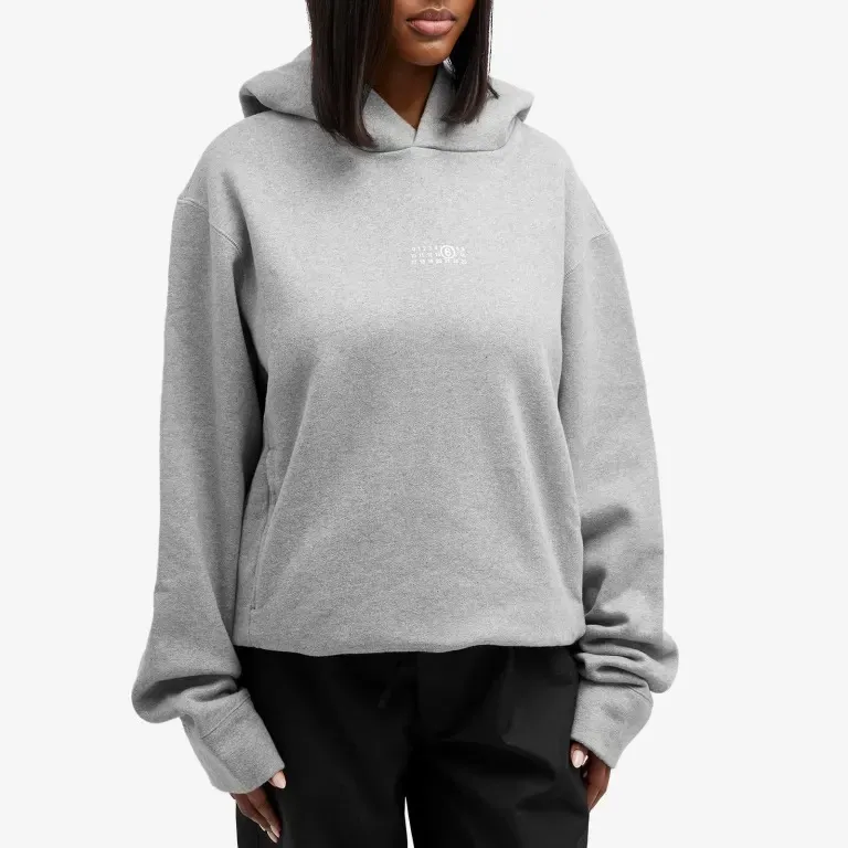 MM6 Maison Margiela  |Long Sleeves Plain Cotton Logo Hoodies & Sweatshirts